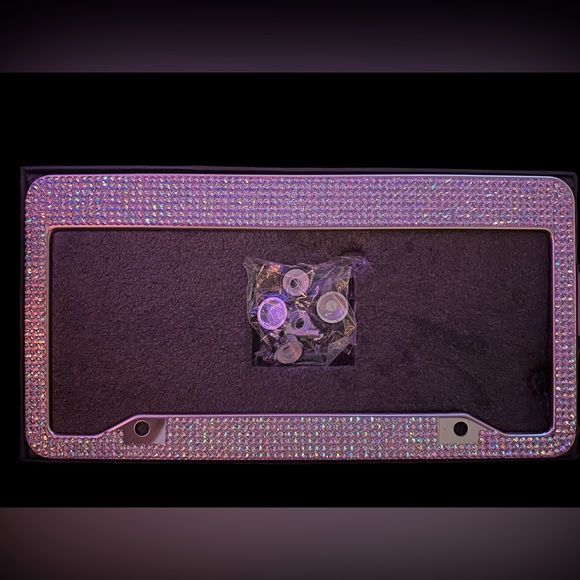 Kiwen Rhinestone License Plate Frames - Picture 2 of 2